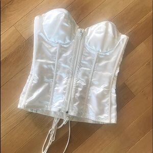 💯CLEAN EUC White Adjustable Corset szMed